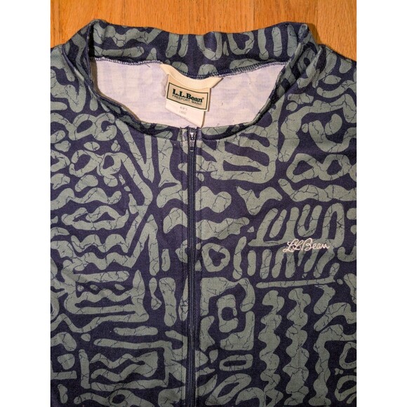 Vintage L.L. Bean Cycling Short Sleeve Jersey Mens L Coolmax All Over Print USA - Picture 4 of 9